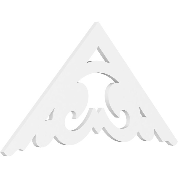 Ekena Millwork Pitch Preston Architectural Grade PVC Gable Pediment, 48"W x 24"H x 1"P (12/12) GPP048X024X100PRE - main